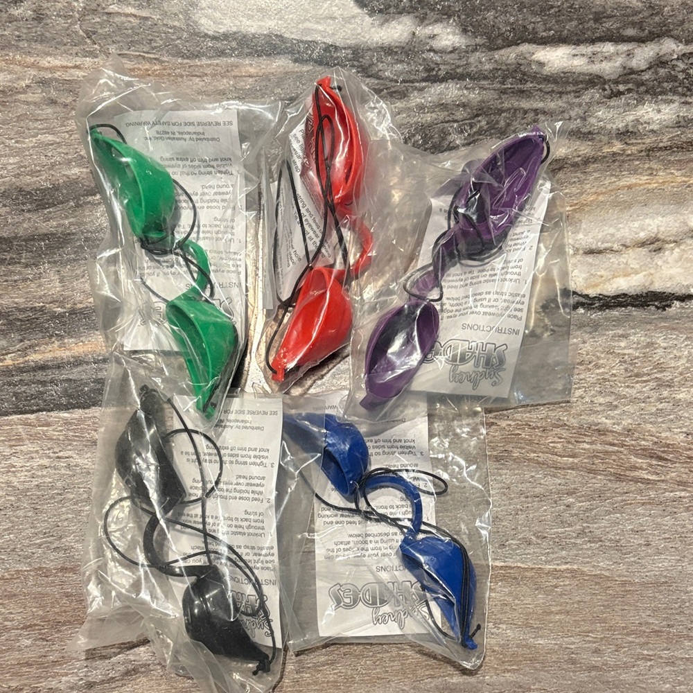 Set of five (5) Colored Sydney Shades peepers- Green Red Purple Black Blue